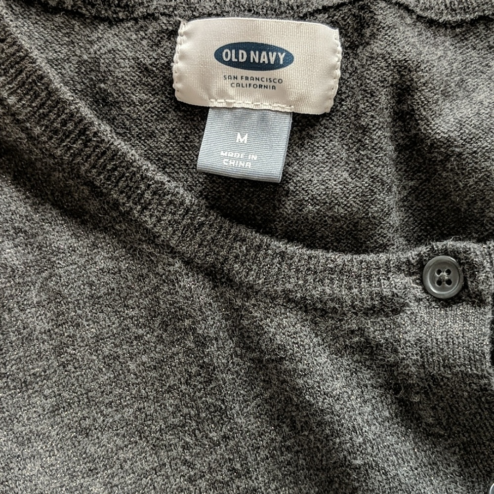 Old Navy Charcoal Cardigan M - Picture 5 of 6